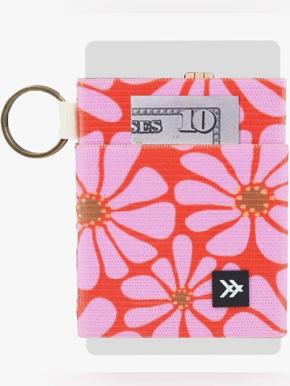 Minimalist Card Holder Wallet Elastic With Carry Ring